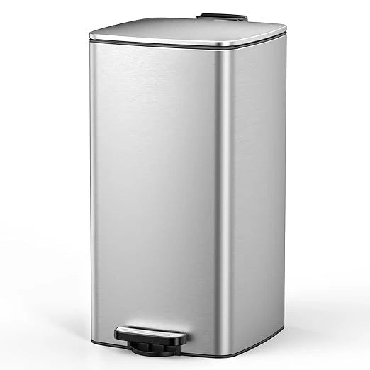 Stainless Steel Foot Operated Trash Can 5.2 Gallon for Home