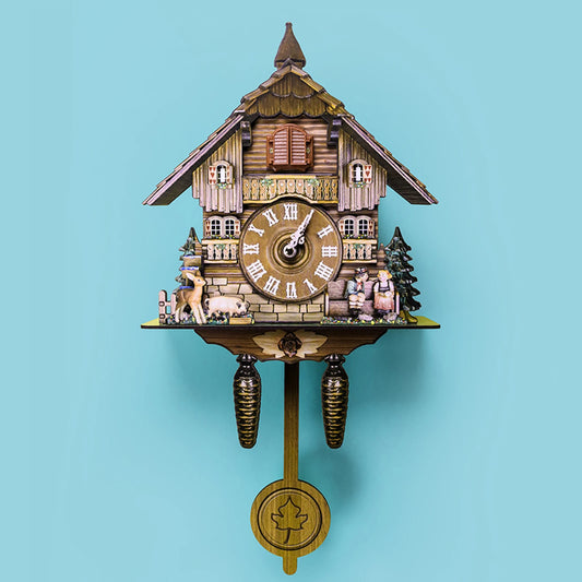 Cuckoo Wall Clock Bird Clock With Swing Alarm Timepiece