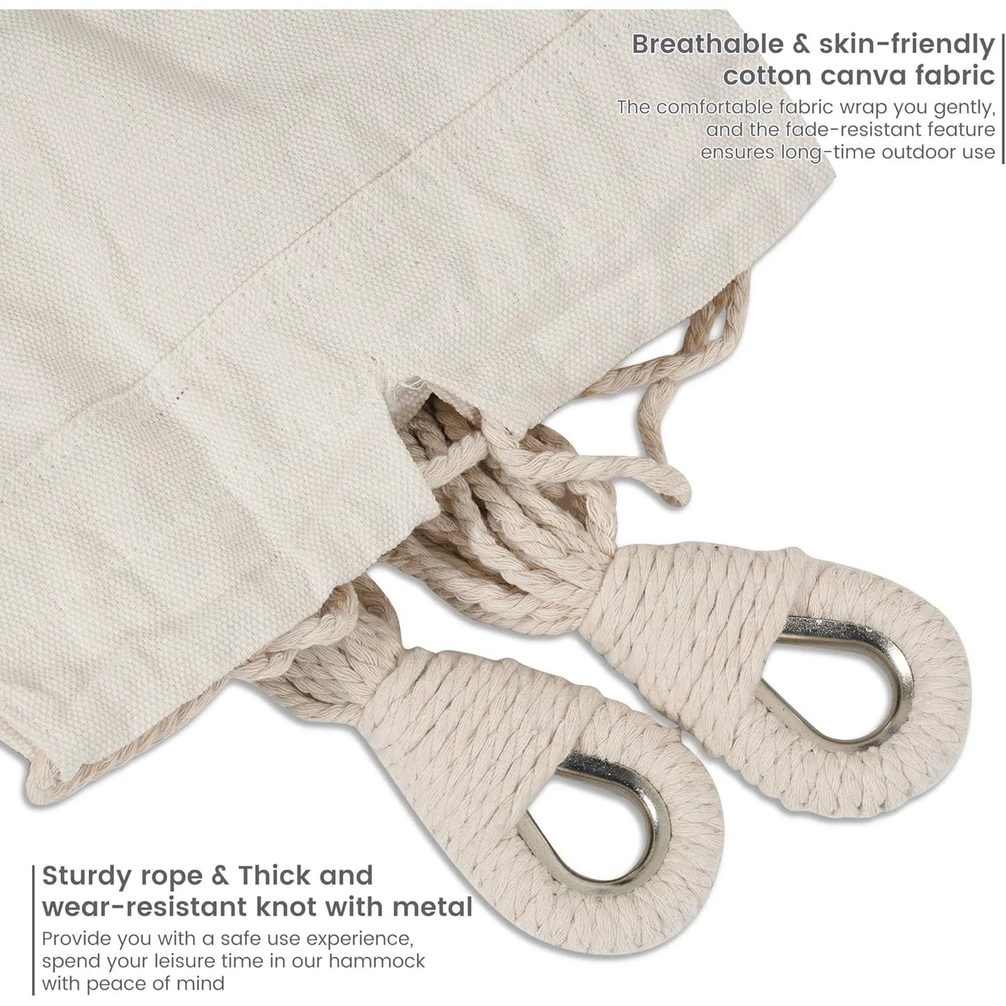 Double Hammock with Space Saving Stand and Carrying Case