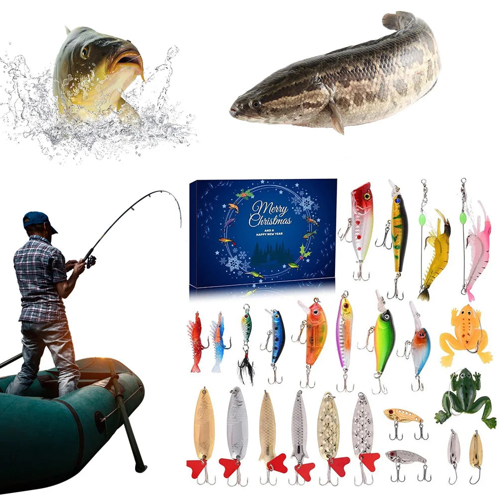 Shunmaii 24 Days Fishing Lures Advent Calendar Spoons