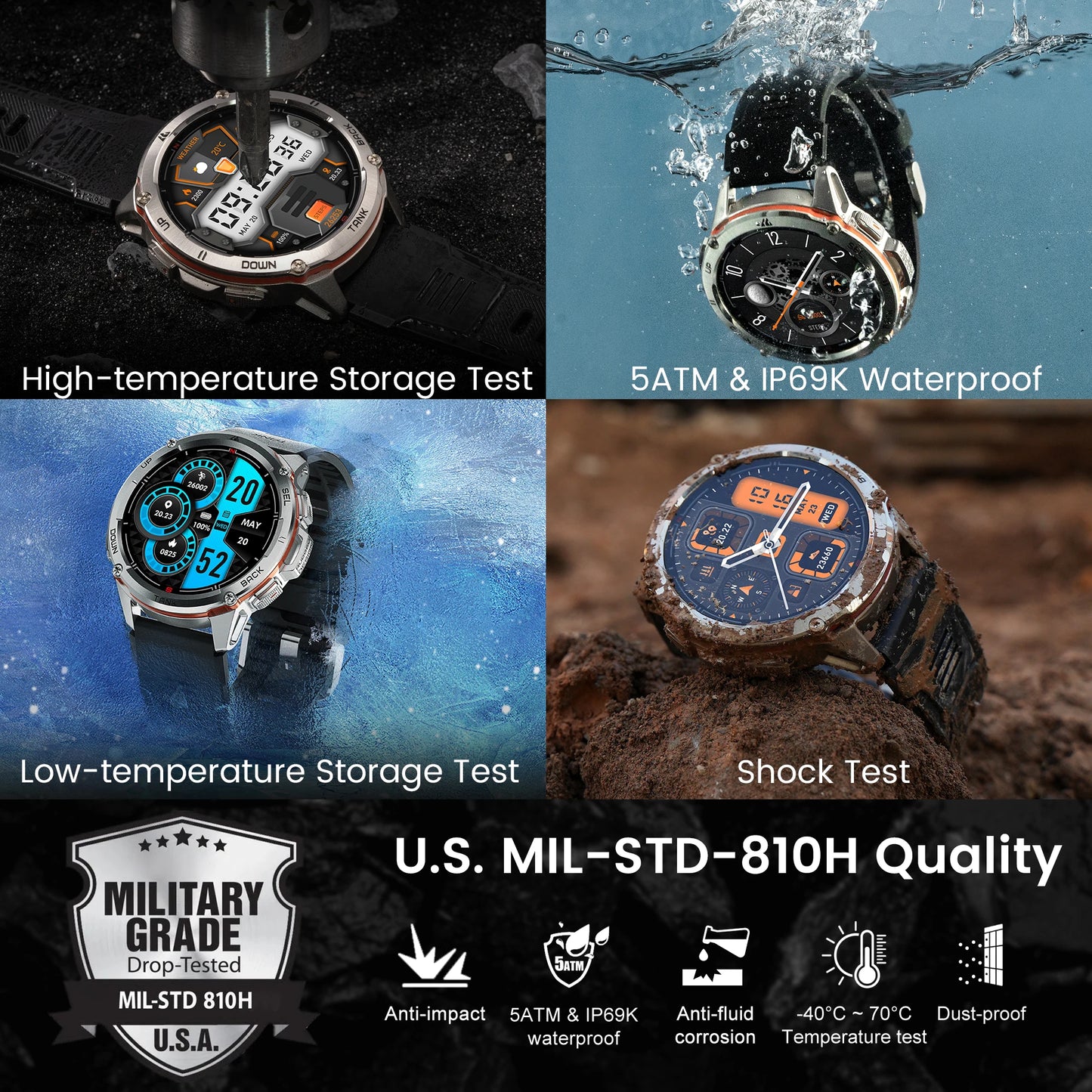 KOSPET Tank T3 Ultra GPS Smartwatch For Men And Women