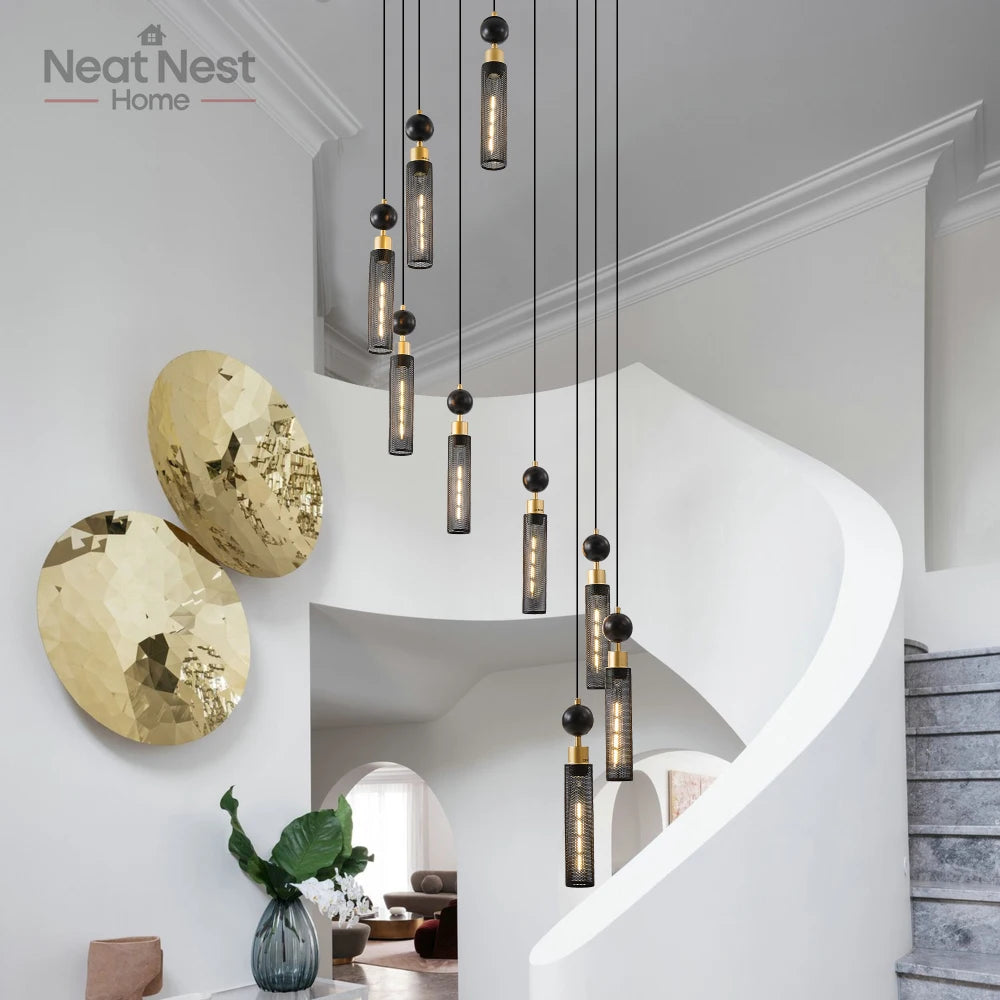 Modern Industrial Multi-Light Pendant Chandelier for Dining Room