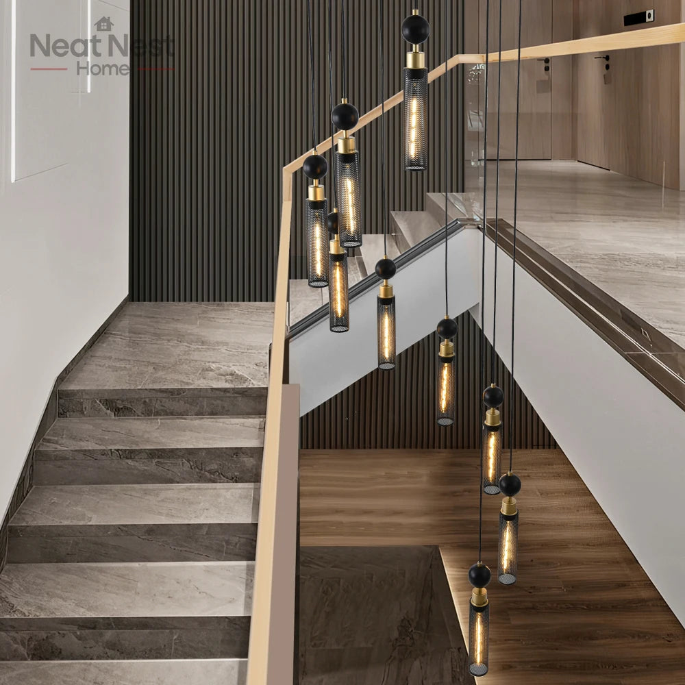 Modern Industrial Multi-Light Pendant Chandelier for Dining Room