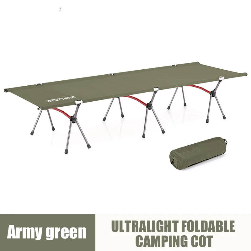 WEST TUNE Camping Cot With Leg Extenders Folding Bed