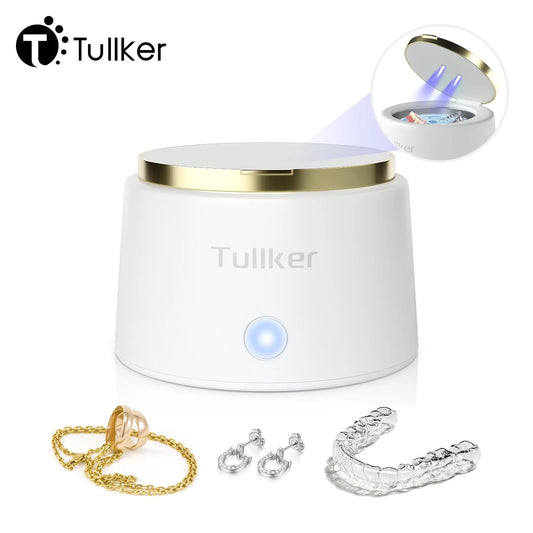 Tullker Ultrasonic Retainer Cleaner with UV Light for Jewelry