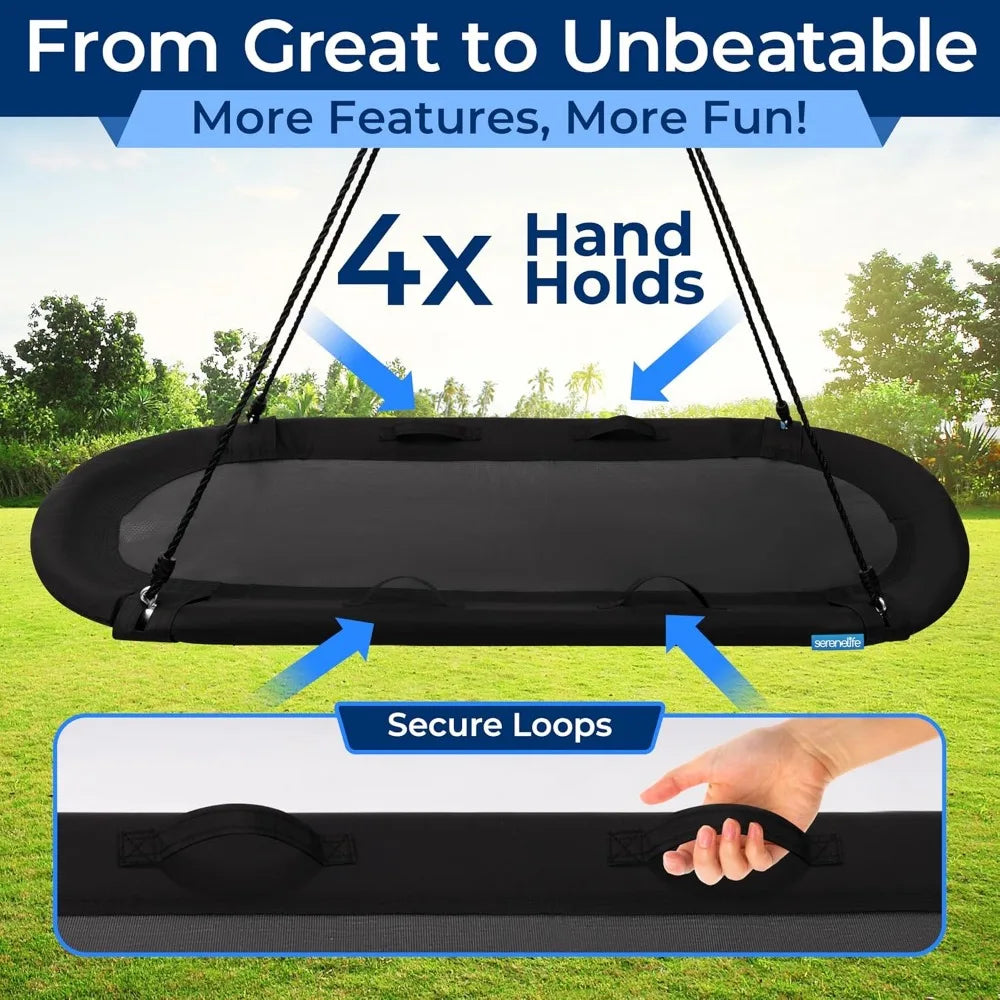 Oval Saucer Swing Giant Outdoor With Universal Hanging Kit