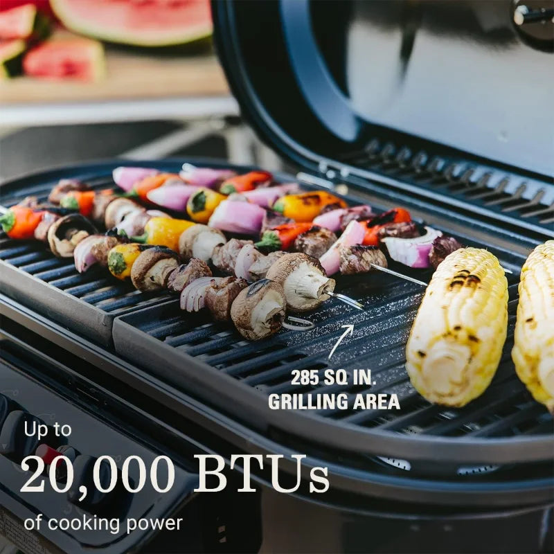 XMSJ Portable Propane Gas Grill RoadTrip 20,000 BTUs