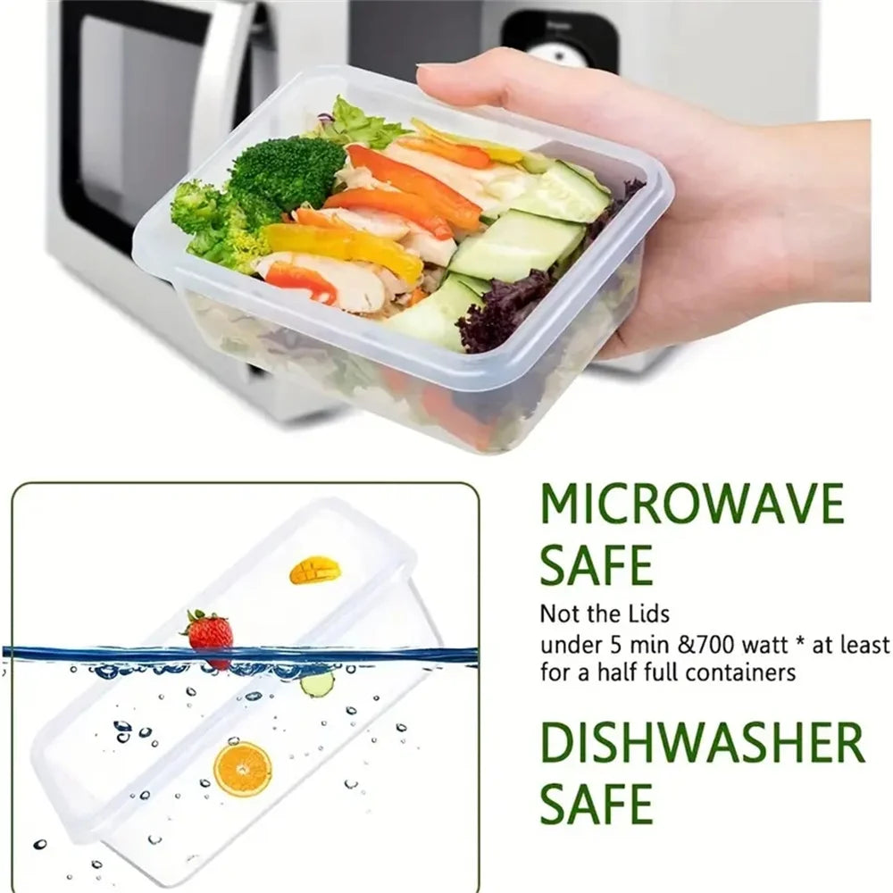 24pcs Reusable Kitchen Storage Container Set with Flip Lids