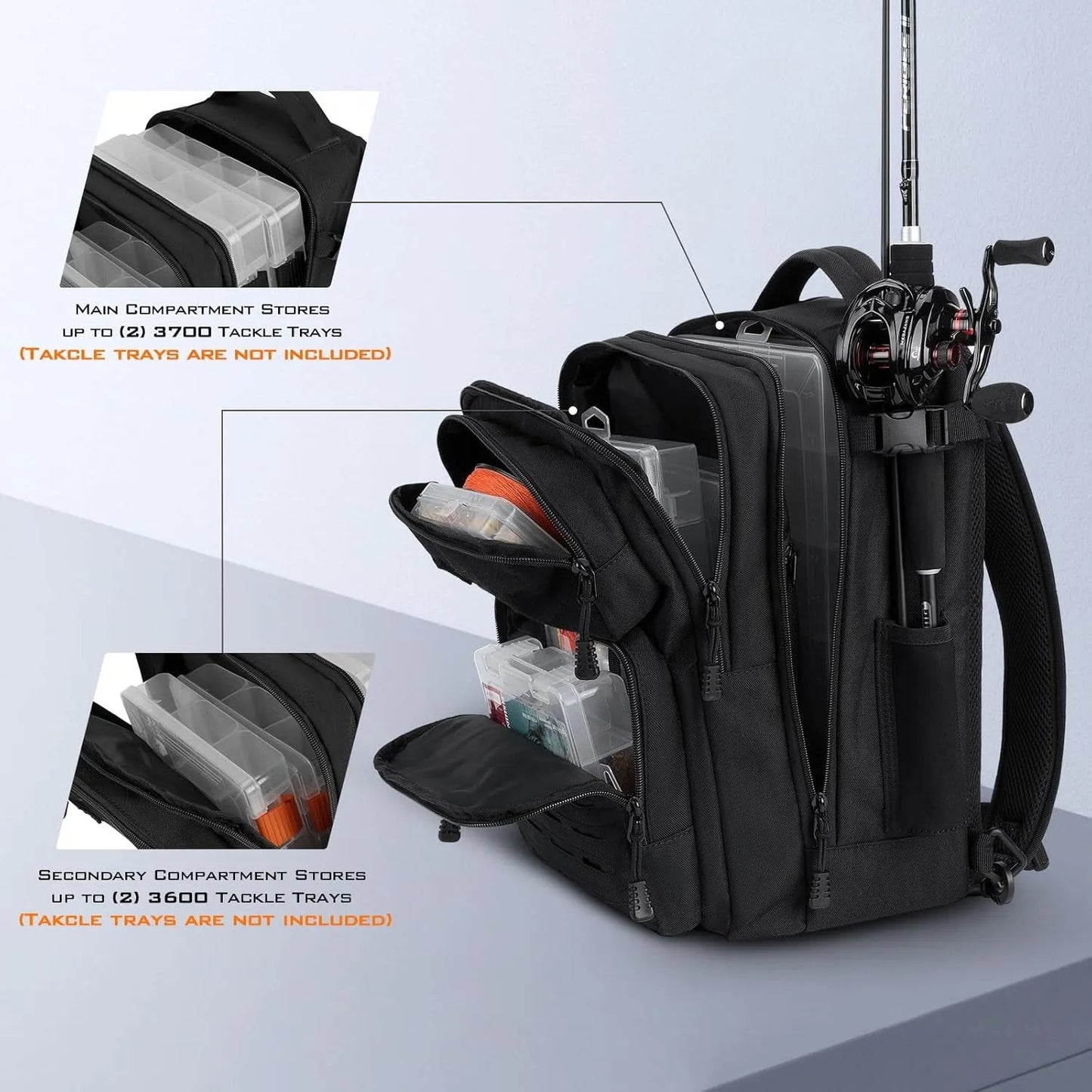 Tactical Fishing Sling Tackle Bag Lightweight Fishing Backpack