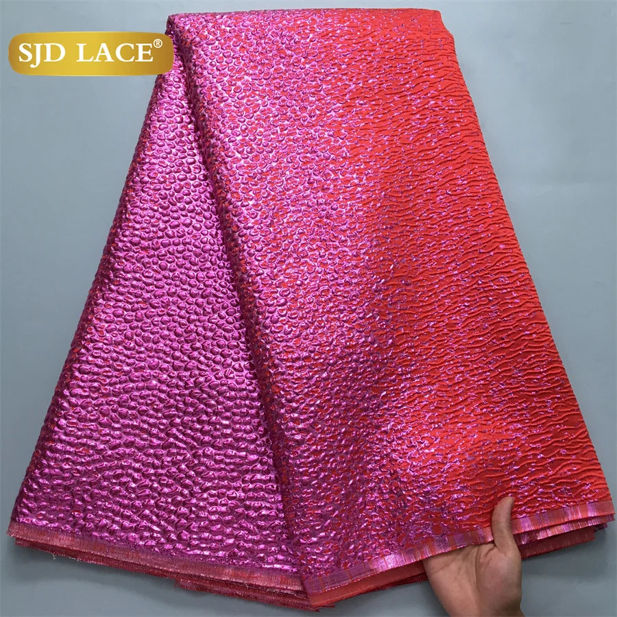 SJD LACA Nigerian Brocade Lace Damask Jacquard Fabrics