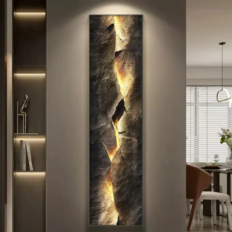 Crystal Porcelain Mountain LED Wall Lamp Indoor Decor