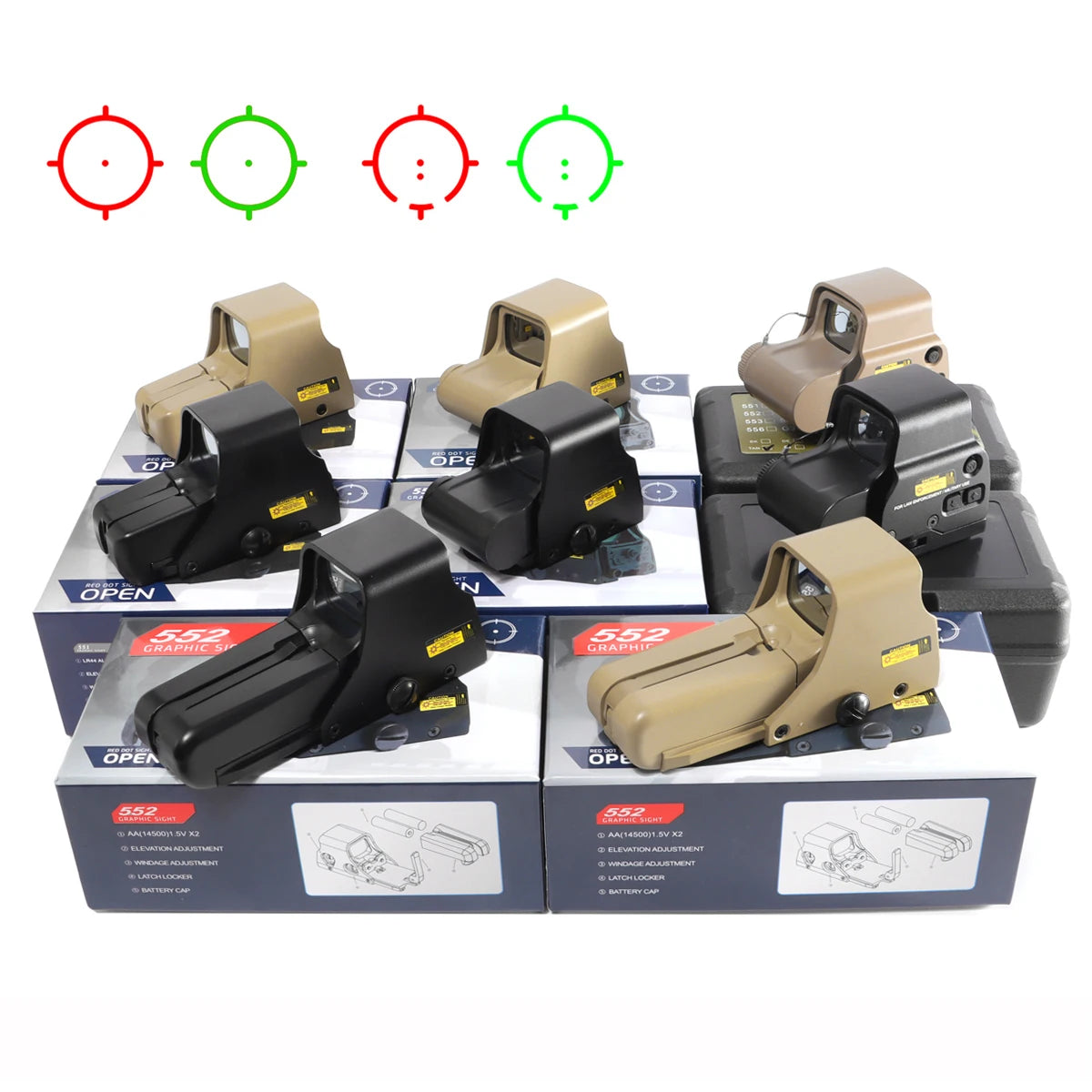 BAIGISH Holographic Reflex Sight for Rail Riflescope