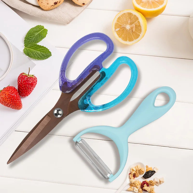 High Carbon Stainless Steel Kitchen Knife Set With Magnet Holder