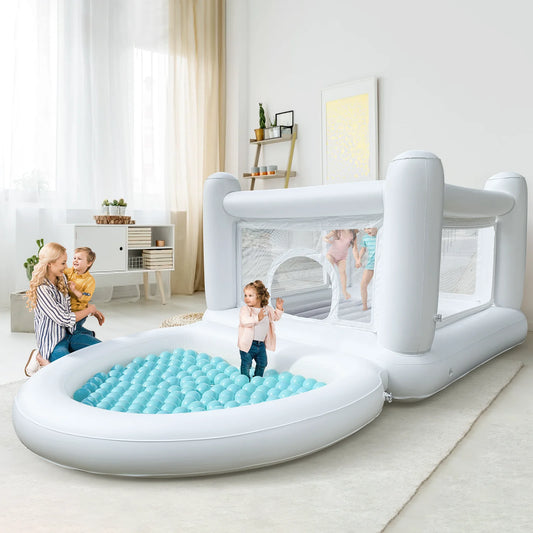 Design Inflatable Bounce House With Pump And Ball Pit