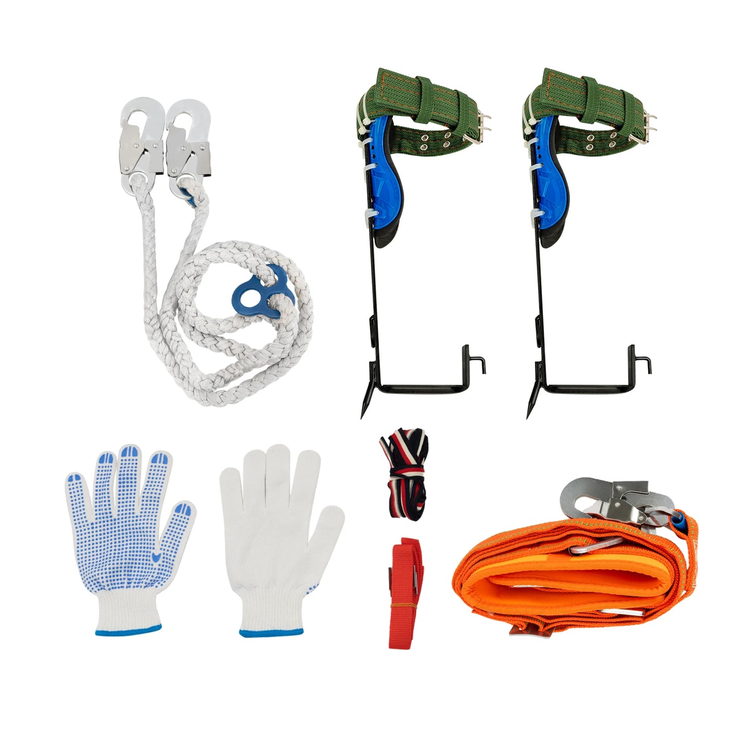 Portable Tree Climbing Spike Set With Safety Straps