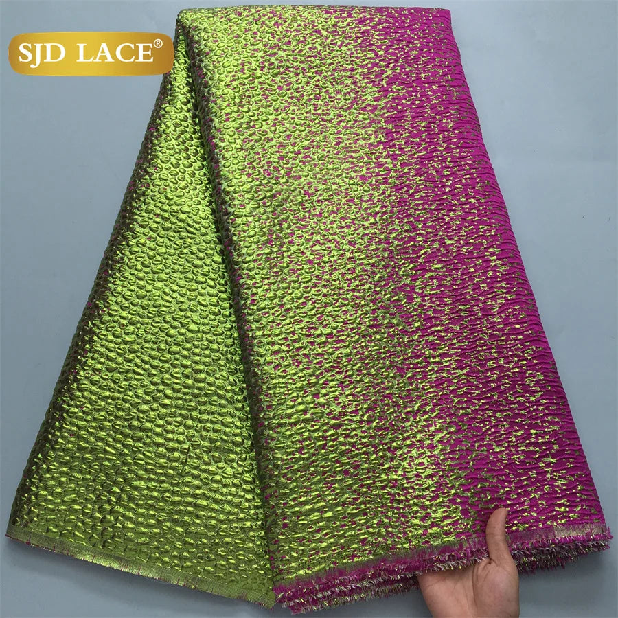SJD LACA Nigerian Brocade Lace Damask Jacquard Fabrics