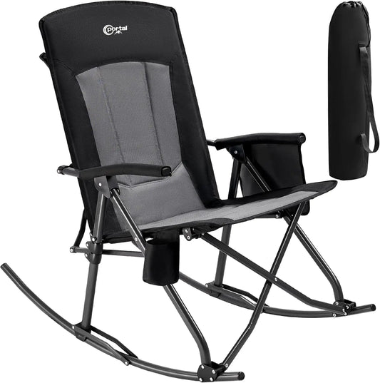 XMSJ Oversized Folding Rocking Chair Portable Outdoor Rocker