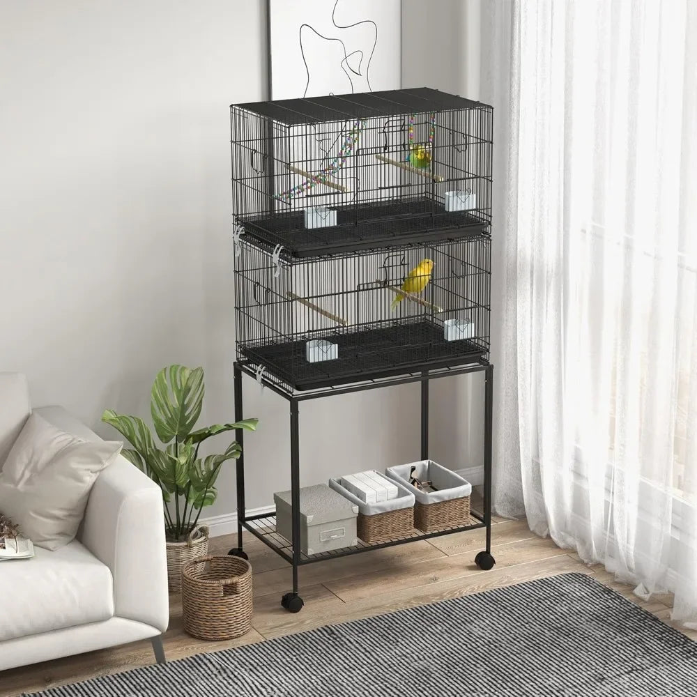 Double Stackable Bird Cage – Space-Saving Design