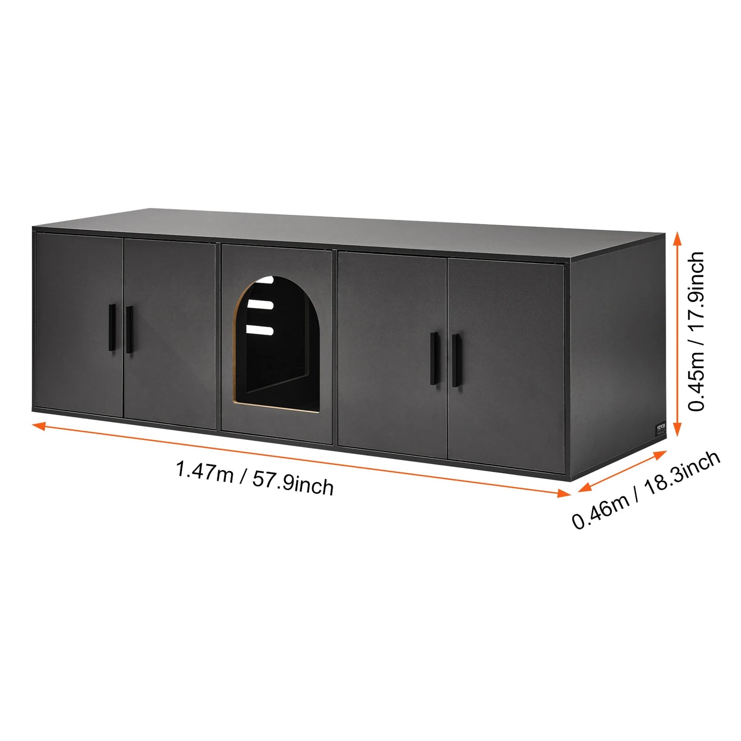 SucceBuy Cat Litter Box Enclosure Furniture For Cats