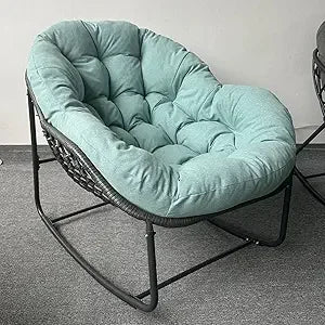 Outdoor Papasan Chair Rocking Patio Egg Chair Rattan Lounge