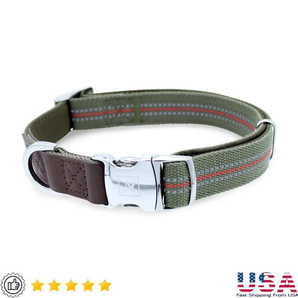 DUTRIEUX Reflective Dog Collar With Metal Buckle Nylon PU