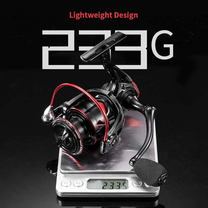CR Sea Fishing Spinning Reel 5.2:1 Black Red 10kg Capacity