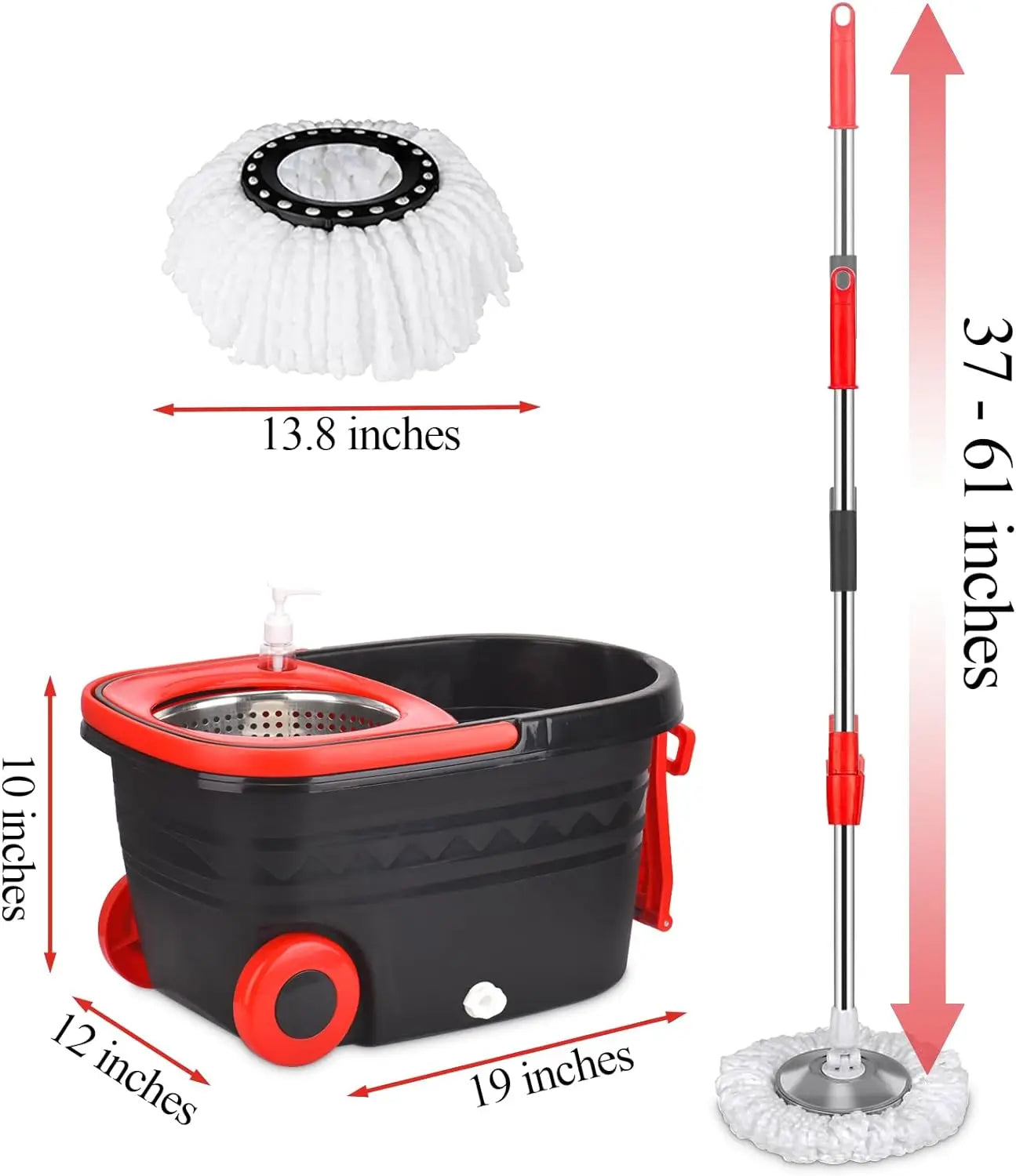 CN 360 Degree Spin Mop Bucket Set with Adjustable Handle
