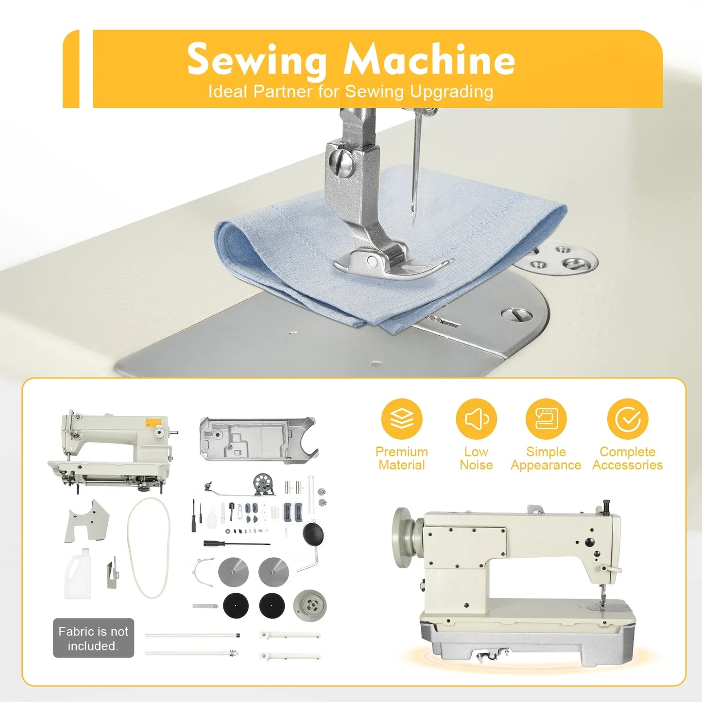 Heavy Duty Industrial Sewing Machine 3000 Stitch Per Minute