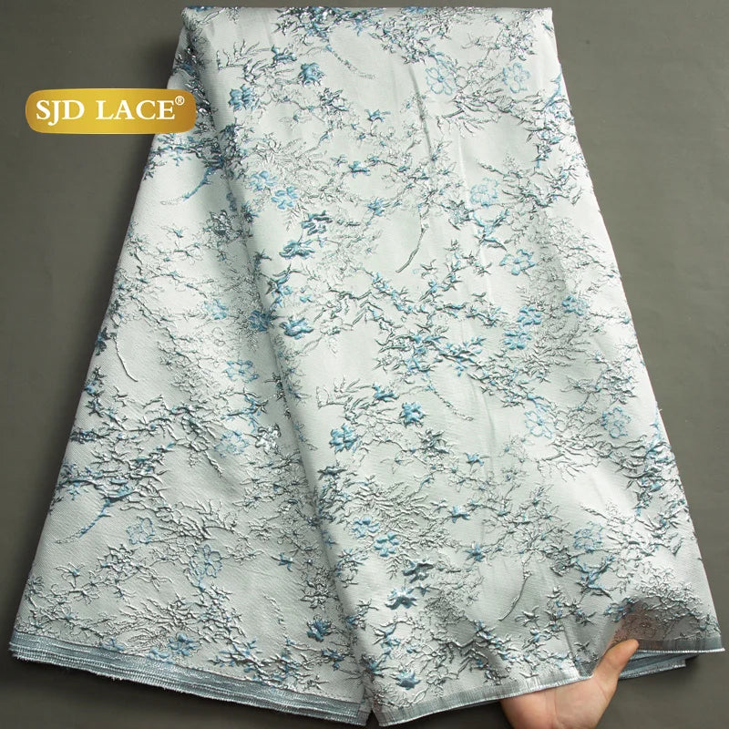 SJD African Lace Fabric High Quality Jacquard for Dresses