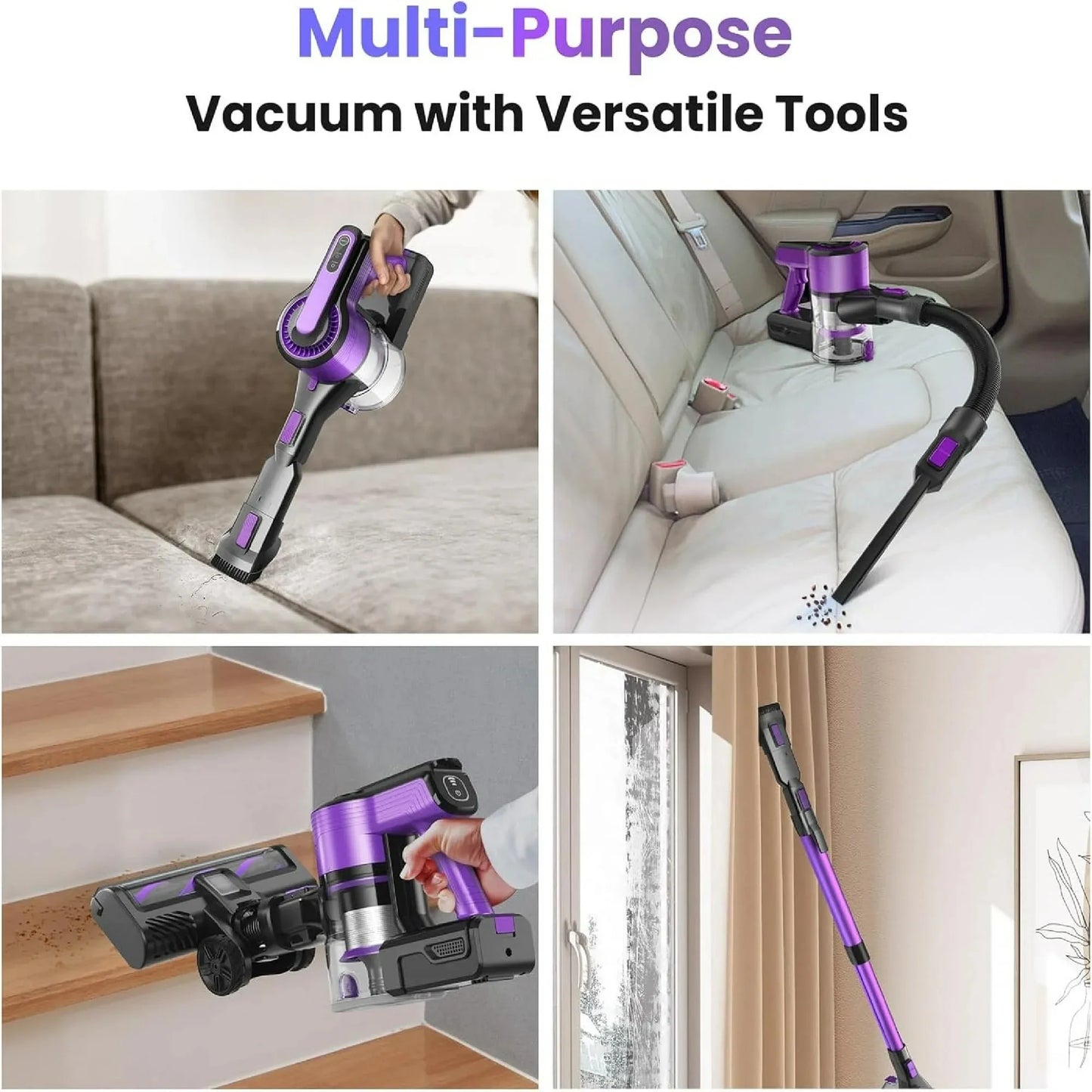 INSE V870 Cordless Vacuum Cleaner 30KPa 8In1 Long Runtime