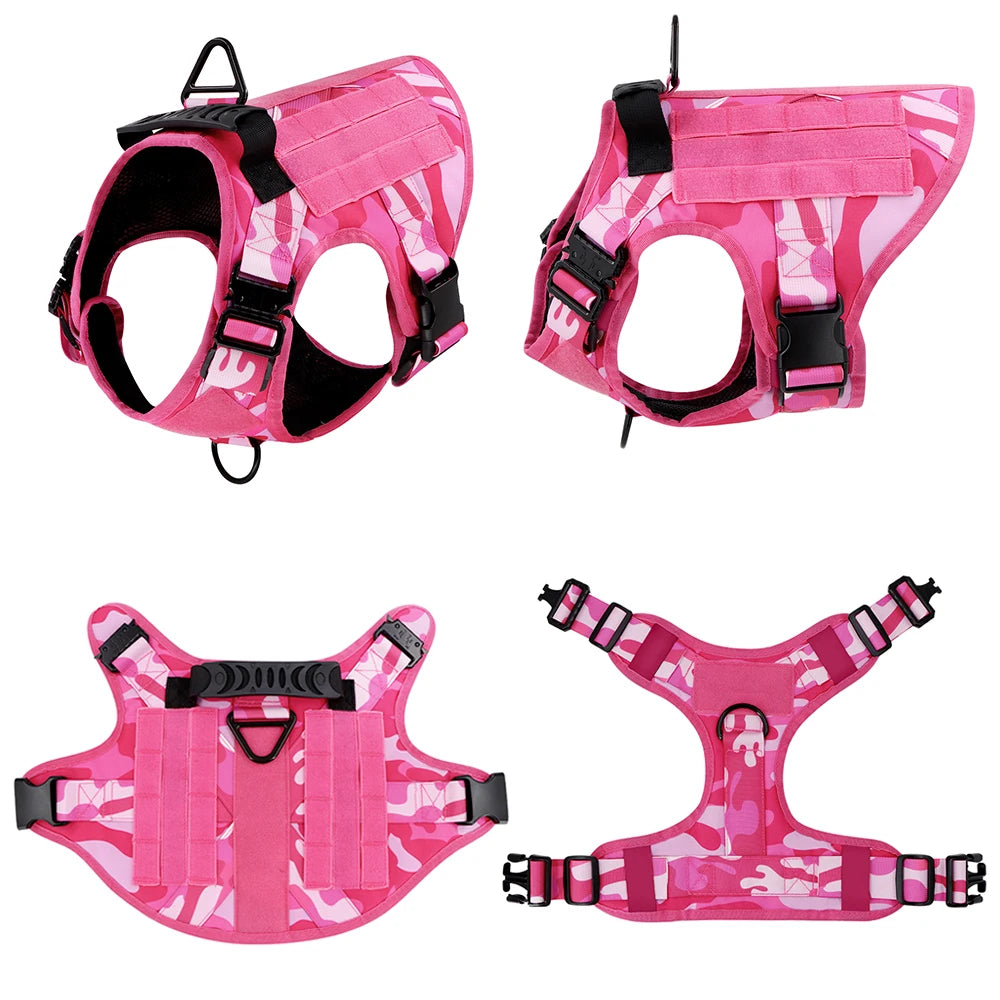 PETRAVELCN Military Camouflage Dog Harness Tactical Vest
