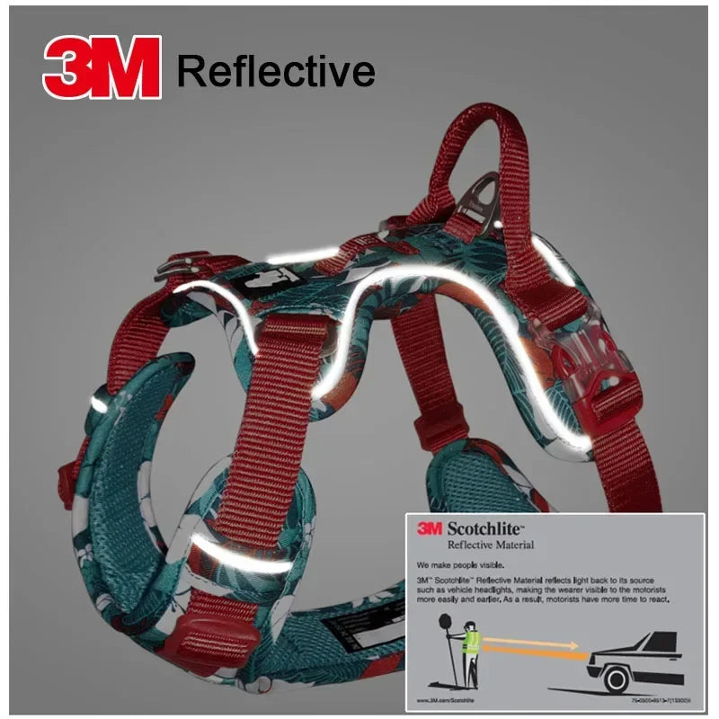 TRUELOVEB Explosion Proof Dog Harness Reflective Nylon