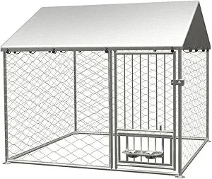 DAFIFY Heavy Duty Dog Crate Indestructible Metal Kennel