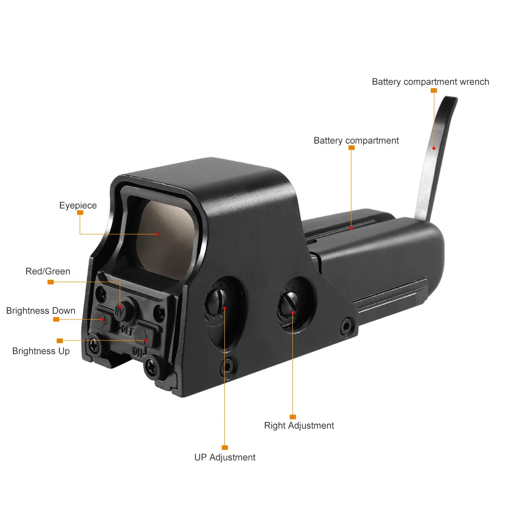 BAIGISH Holographic Reflex Sight for Rail Riflescope