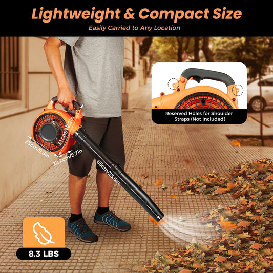 Bymaocar Handheld Gas Leaf Blower for Debris Cleaning