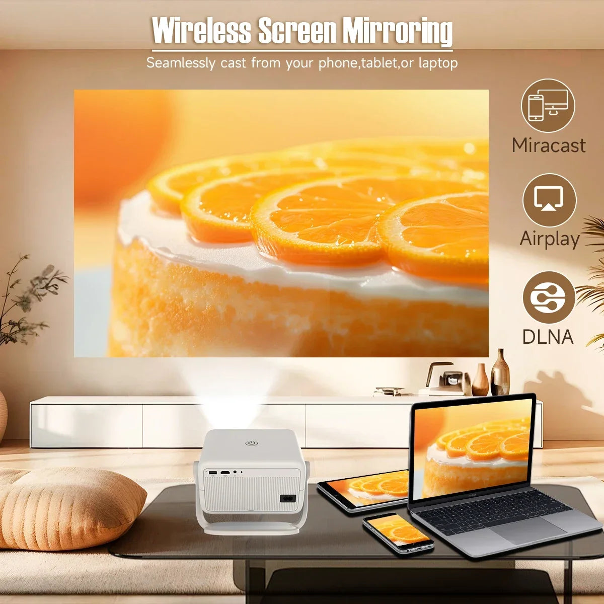 Magcubic 650ANSI Portable 4K Projector with WiFi6