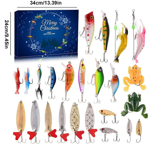Shunmaii 24 Days Fishing Lures Advent Calendar Spoons