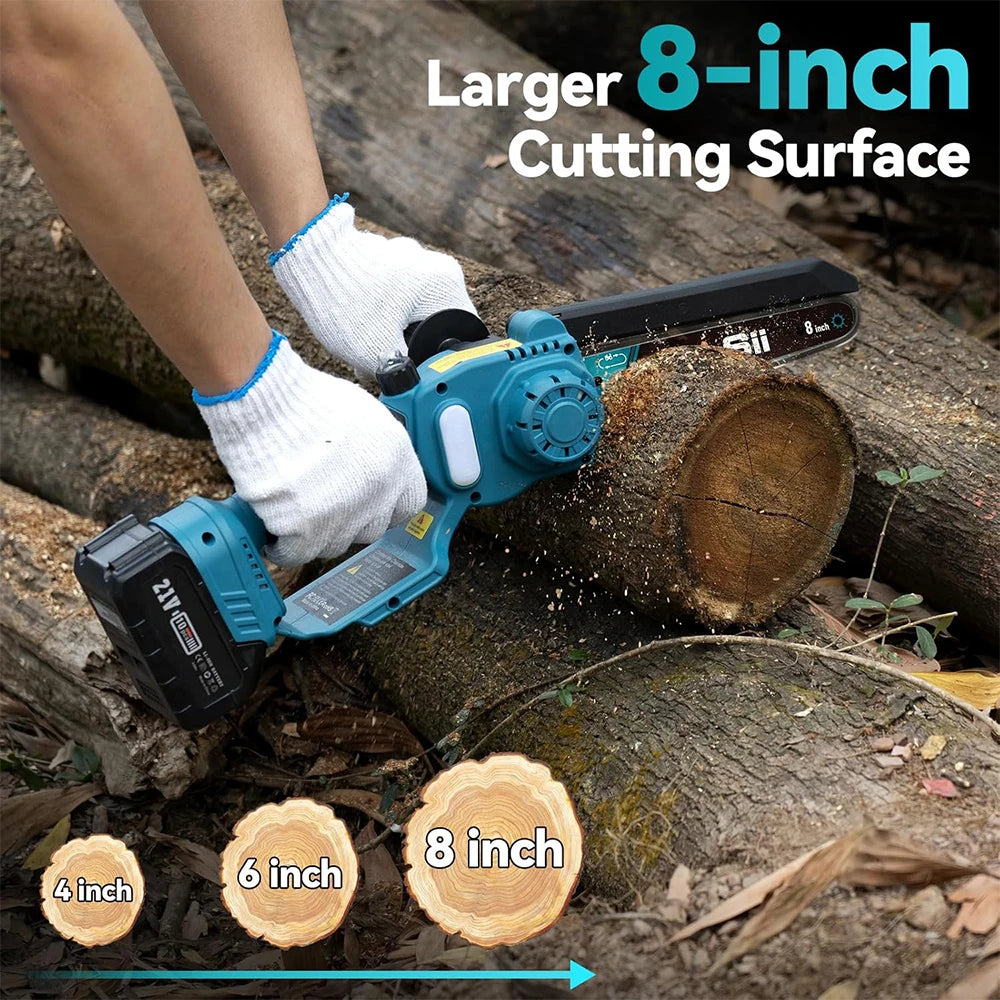 Seesii 2in1 Cordless Pole Saw And Chainsaw For Trees