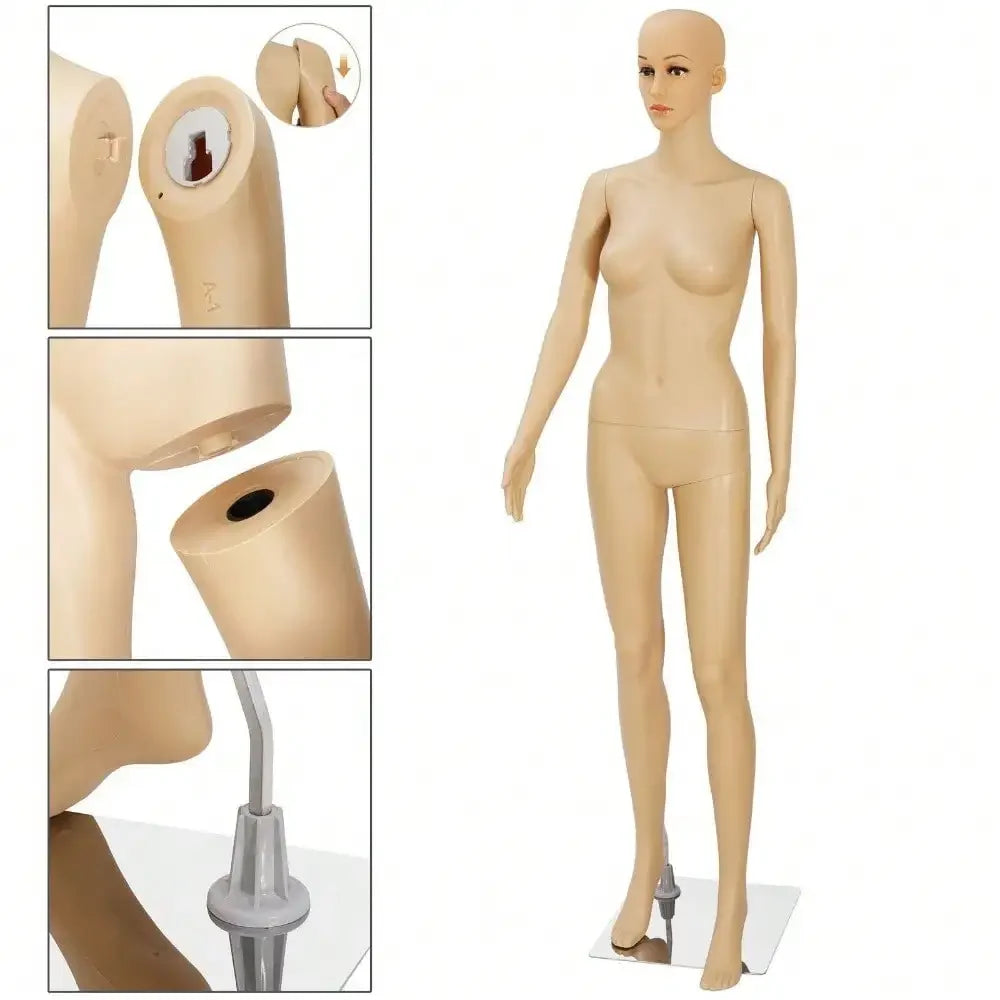 Gender Full Body Female Mannequin With Durable Plastic Base