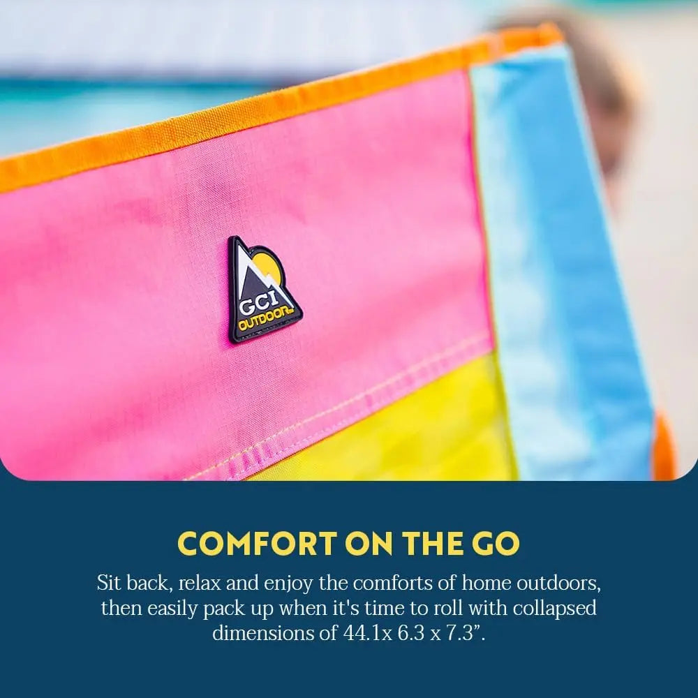 Outdoor Comfort Pro Rocker Camping Chair with Drink Holder