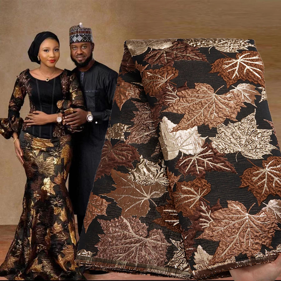 SJD LACA Nigerian Brocade Lace Damask Jacquard Fabrics