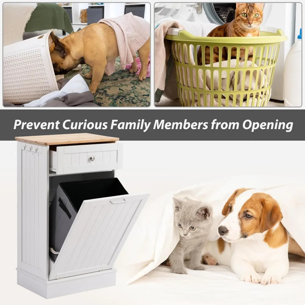 DAFIFY Tilt Out Trash Cabinet for Kitchen and Living Room