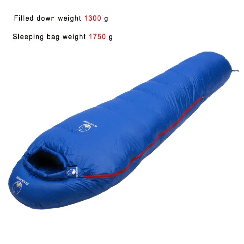 BLACNSNOW Adult Mummy Style Goose Down Sleeping Bag Winter Use