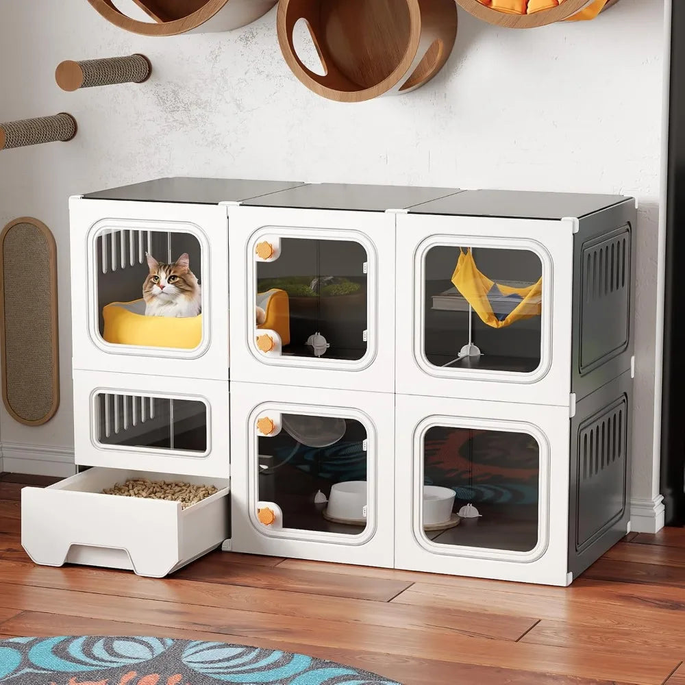 Cat Cabinet with Litter Box Hidden Enclosure for Indoor Cats