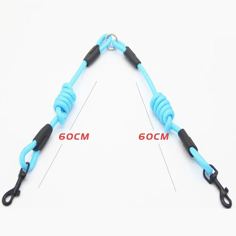 Guangdong Double Nylon Dog Leash With Twin Coupler