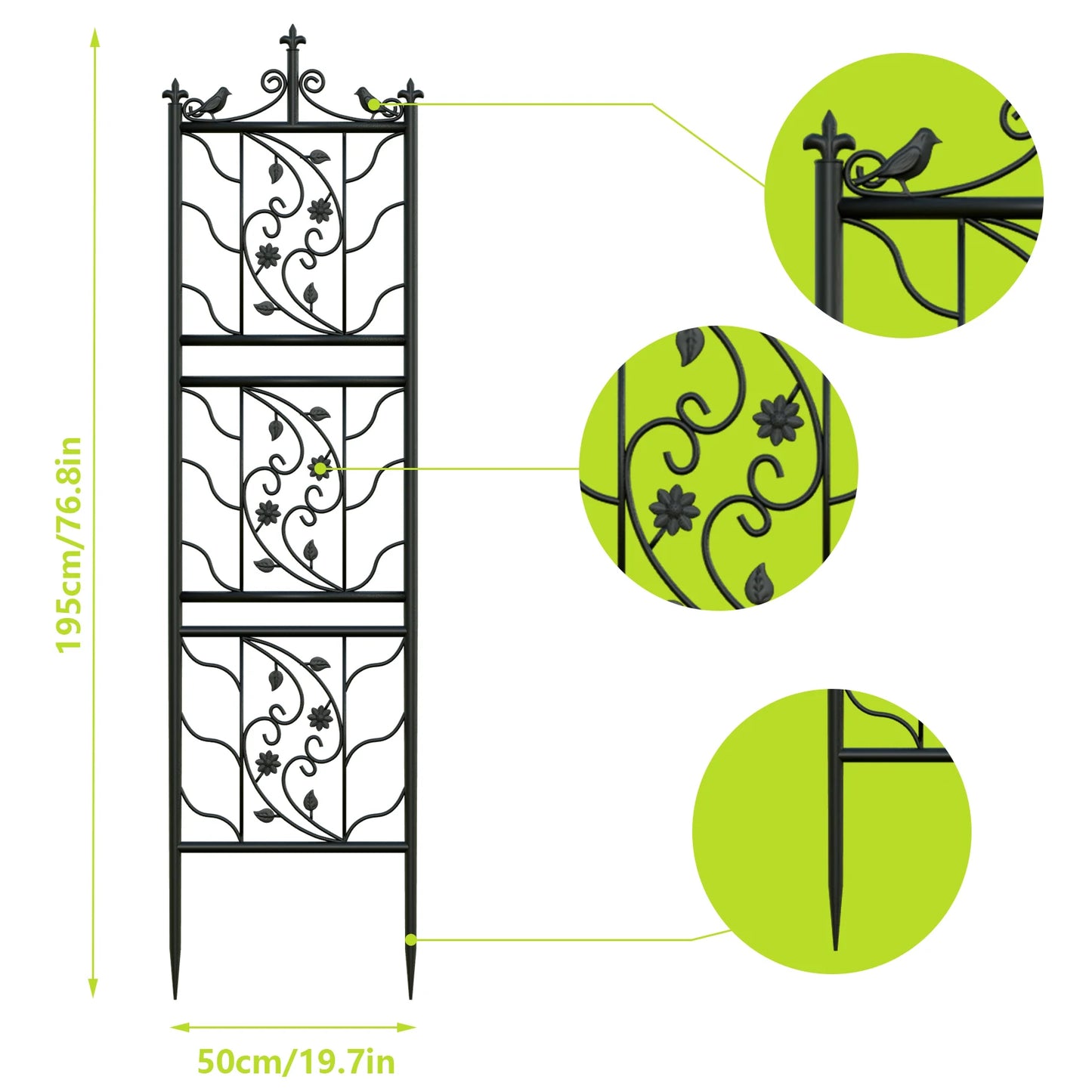 Garden Trellis Metal Fence Panel For Climbing Plants