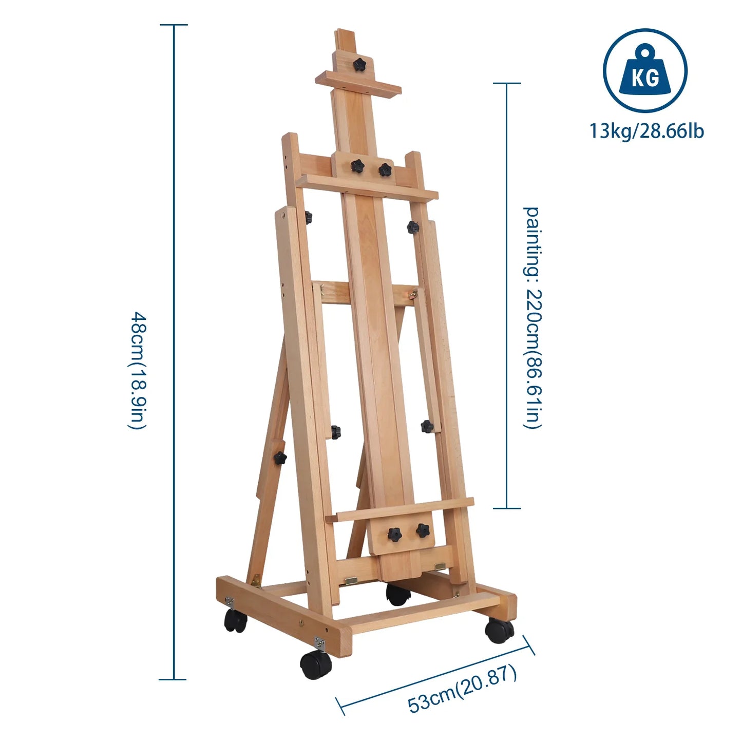 Hign-concerned Sketch Easel Heavy-Duty H-Frame Studio