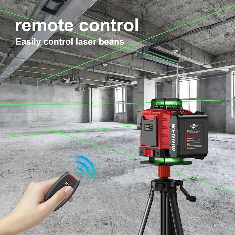 WEIDDW 4D 16 Lines Laser Level With Tripod Leveling 360