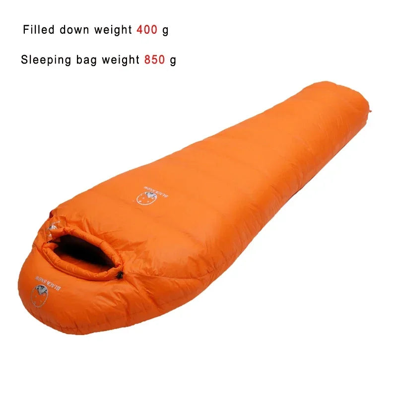 BLACNSNOW Adult Mummy Style Goose Down Sleeping Bag Winter Use