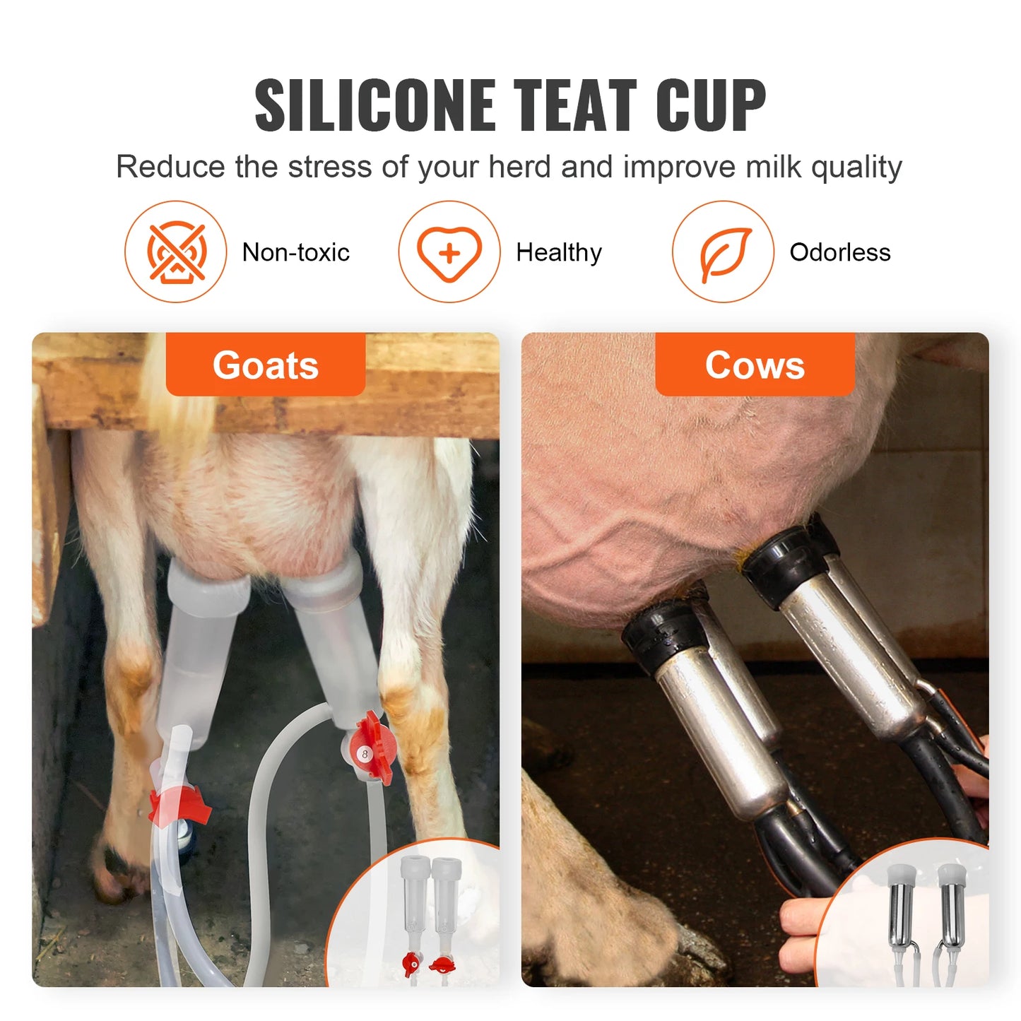 SucceBuy Goat Milking Machine Pulsation Cups Tubes